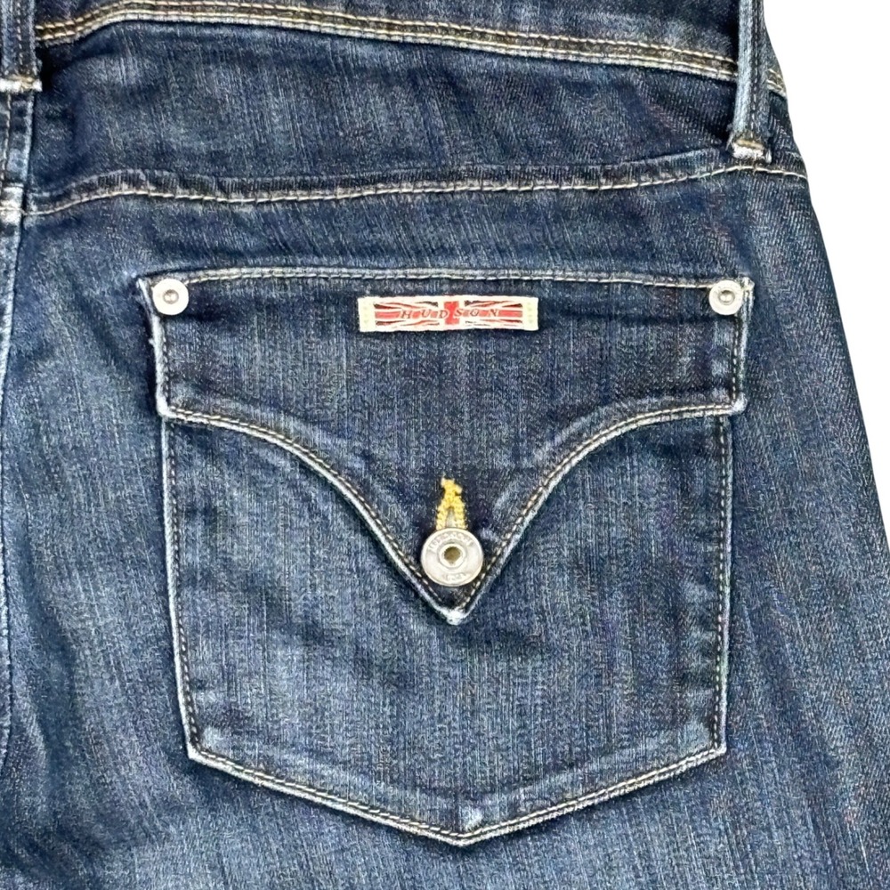 Hudson Jeans Women 29 Blue Straight Leg Double Button Flap Pocket Denim Pants - Picture 4 of 7
